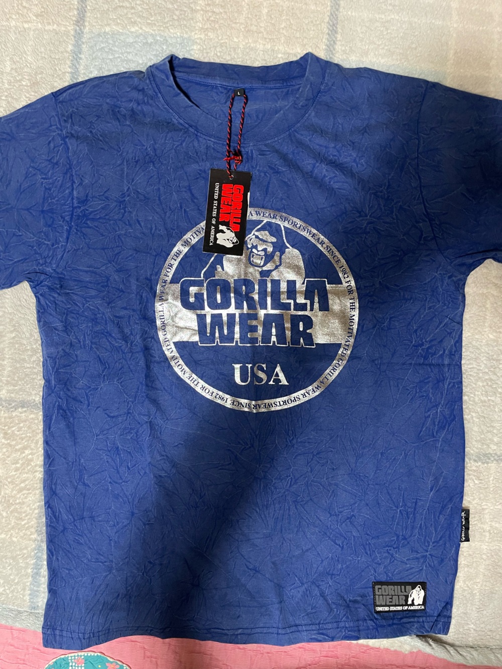 USA Short Sleeve Crew Tee in Blue